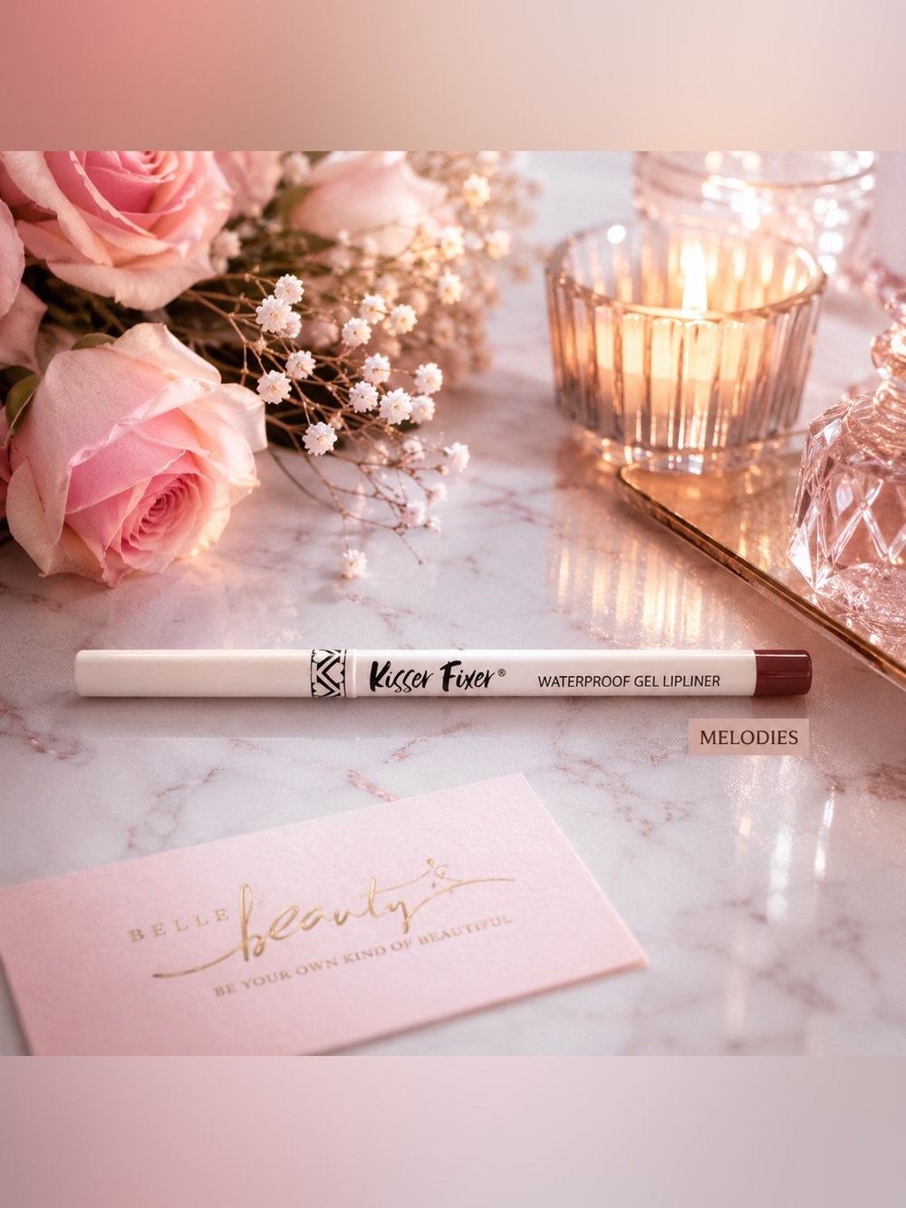 Belle Beauty Kisser Fixer Waterproof Gel Lipliner – True Red💋